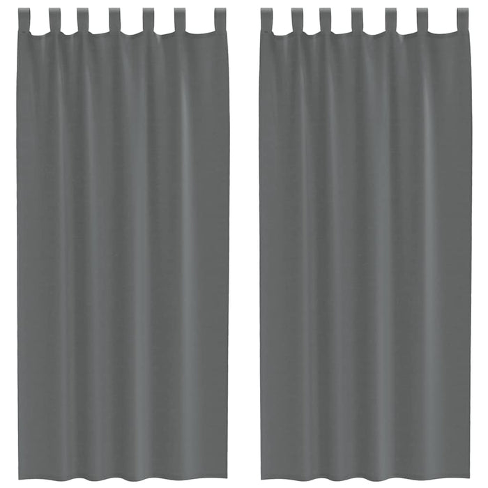 Perdele voal cu bucle 2 buc Gri închis 140x245 cm - WALTI WALTI