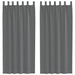 Perdele voal cu bucle 2 buc Gri închis 140x245 cm - WALTI WALTI