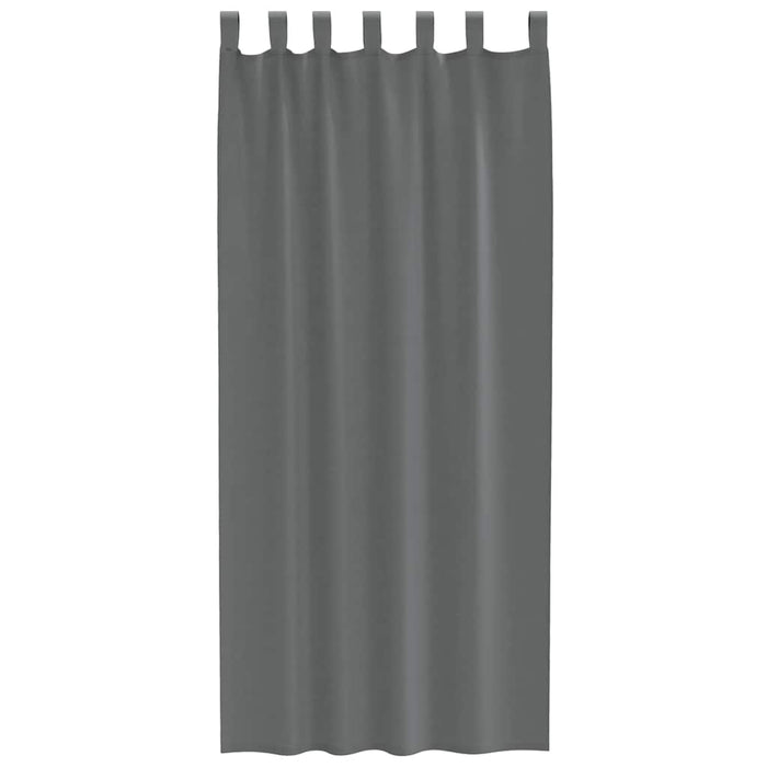 Perdele voal cu bucle 2 buc Gri închis 140x245 cm - WALTI WALTI