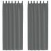 Perdele Voile cu Bucle 2 buc Gri Inchis 140x260 cm - WALTI WALTI