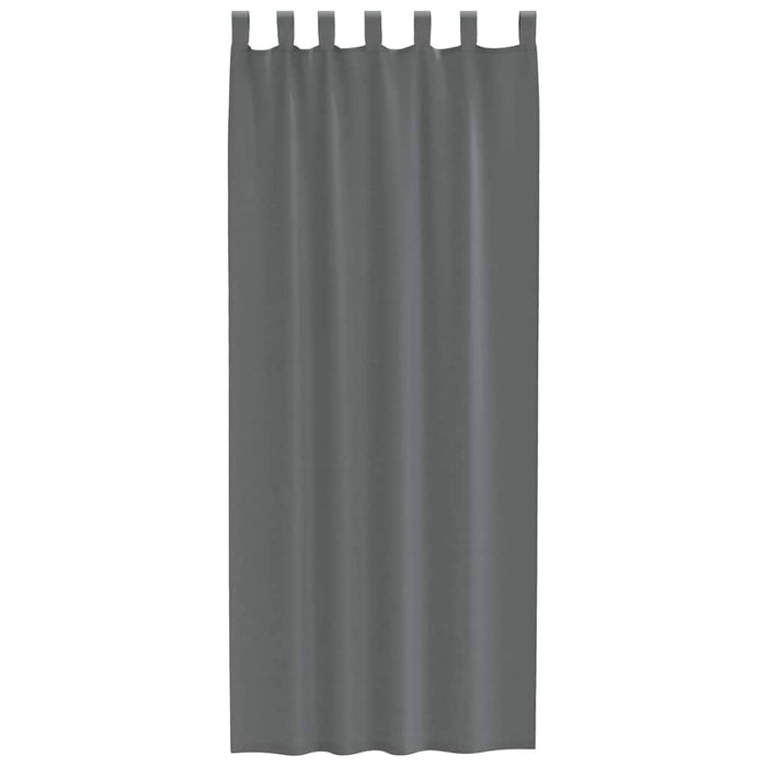 Perdele Voile cu Bucle 2 buc Gri Inchis 140x260 cm - WALTI WALTI