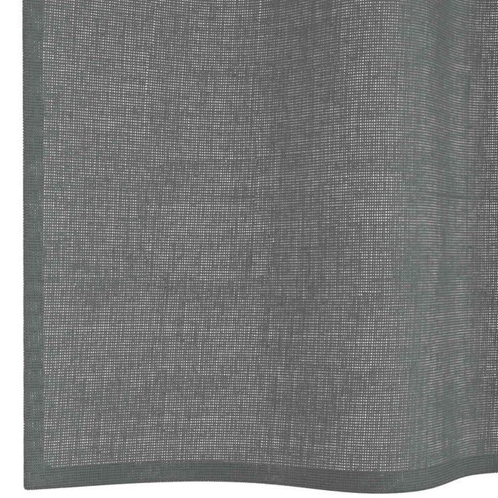 Perdele Voile cu Bucle 2 buc Gri Inchis 140x260 cm - WALTI WALTI