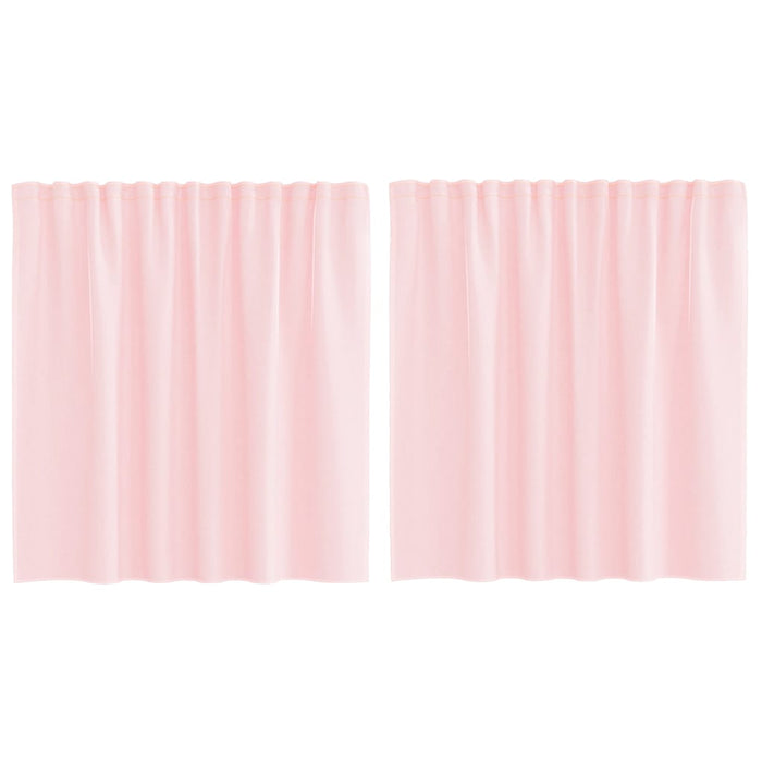 Perdele voal cu bucle 2 buc Roz deschis 140x140 cm - WALTI WALTI