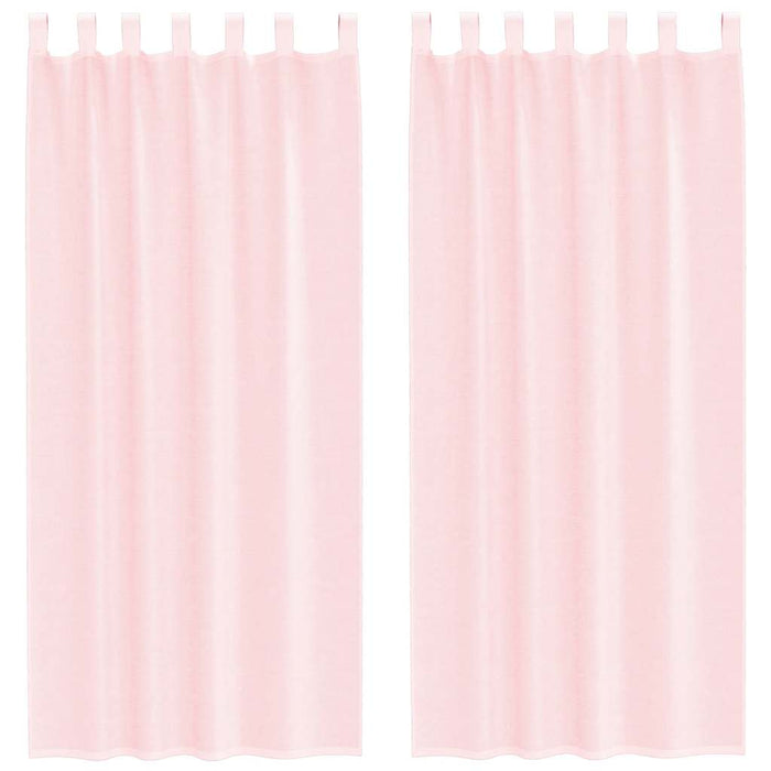 Perdele voal cu bucle 2 buc, roz deschis, 140x225 cm - WALTI WALTI