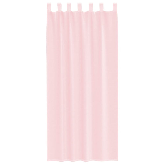 Perdele voal cu bucle 2 buc, roz deschis, 140x225 cm - WALTI WALTI