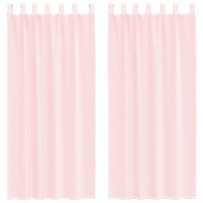 Perdele voal cu bucle 2 buc Roz deschis 140x245 cm - WALTI WALTI