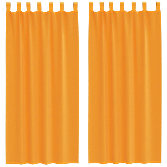 Perdele Voile cu Bucle 2 buc Portocaliu 140x225 cm - WALTI WALTI