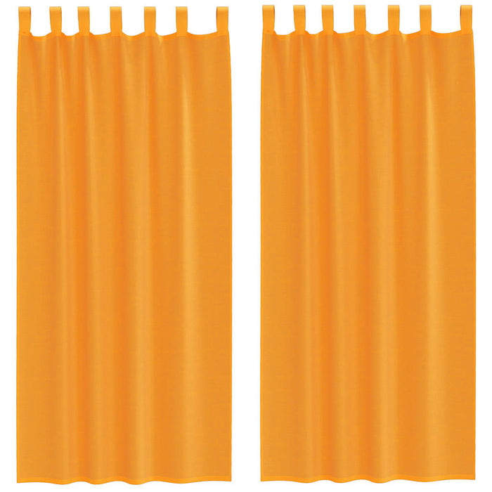 Perdele Voile cu Bucle 2 buc Portocaliu 140x245 cm - WALTI WALTI