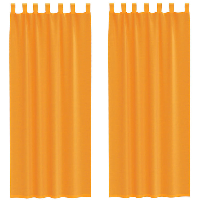 Perdele Voile cu Bucle 2 buc Portocaliu 140x260 cm - WALTI WALTI