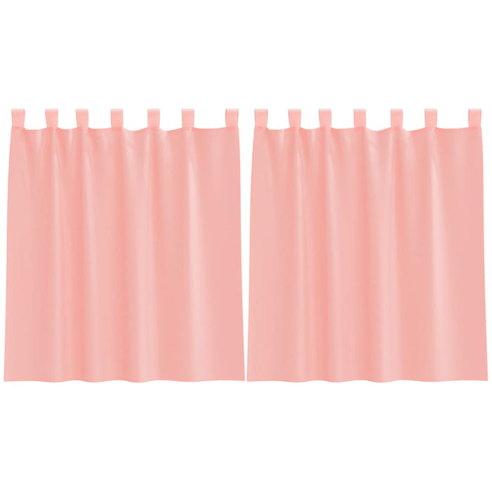 Perdele Voile cu Bucle 2 buc Roz 140x140 cm - WALTI WALTI