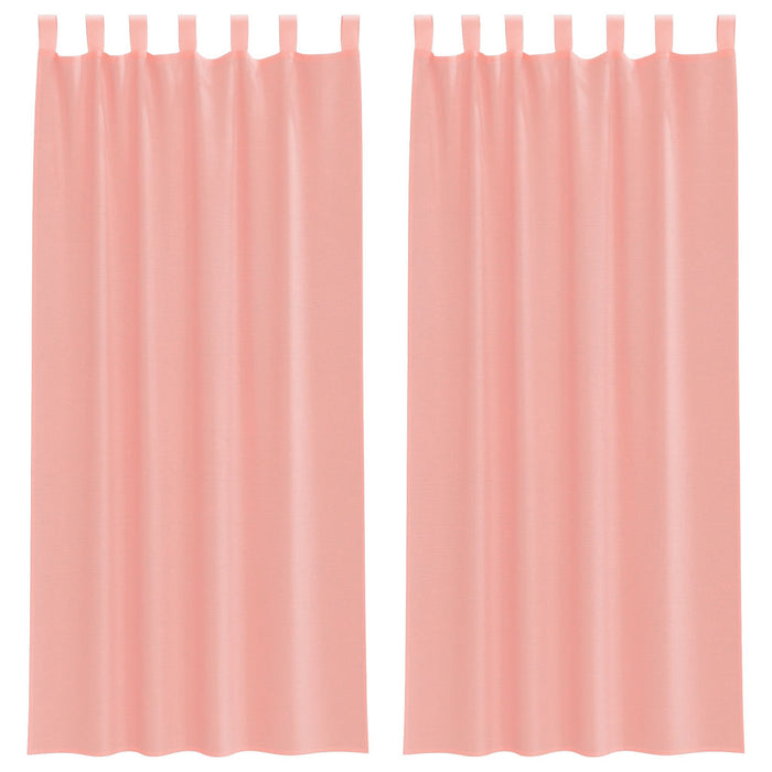 Perdele Voile cu Bucle 2 buc Roz 140x245 cm - WALTI WALTI
