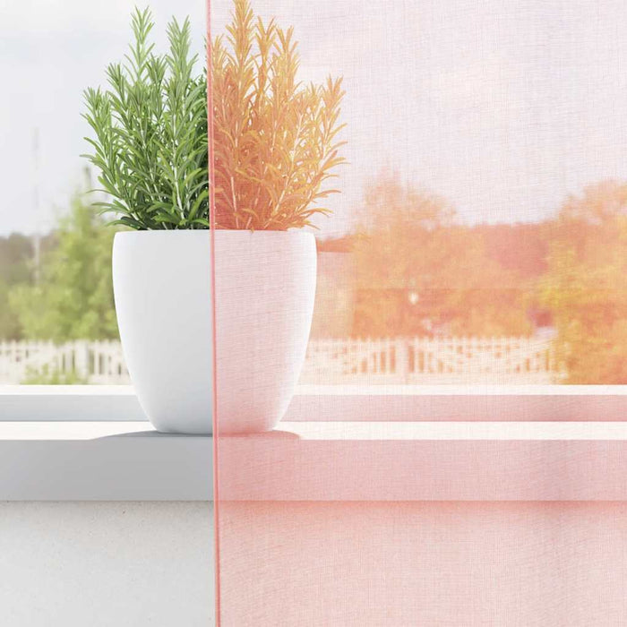 Perdele Voile cu Bucle 2 buc Roz 140x245 cm - WALTI WALTI