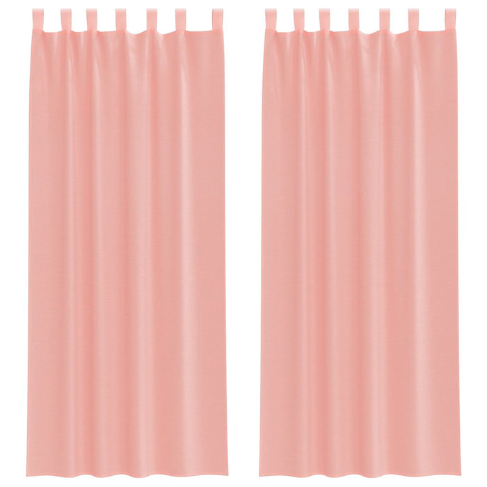 Perdele Voile cu Bucle 2 buc Roz 140x260 cm - WALTI WALTI