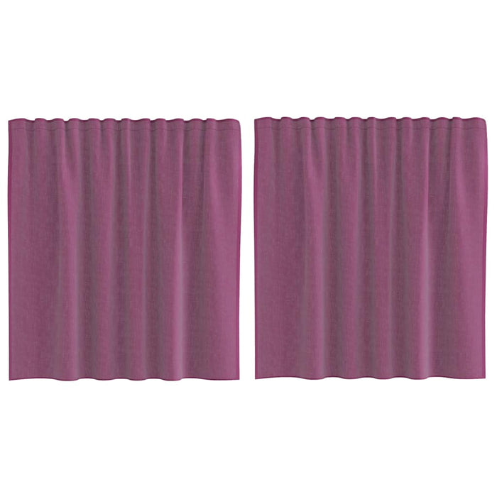 Perdele Voile cu Bucle 2 buc Violet 140x140 cm - WALTI WALTI