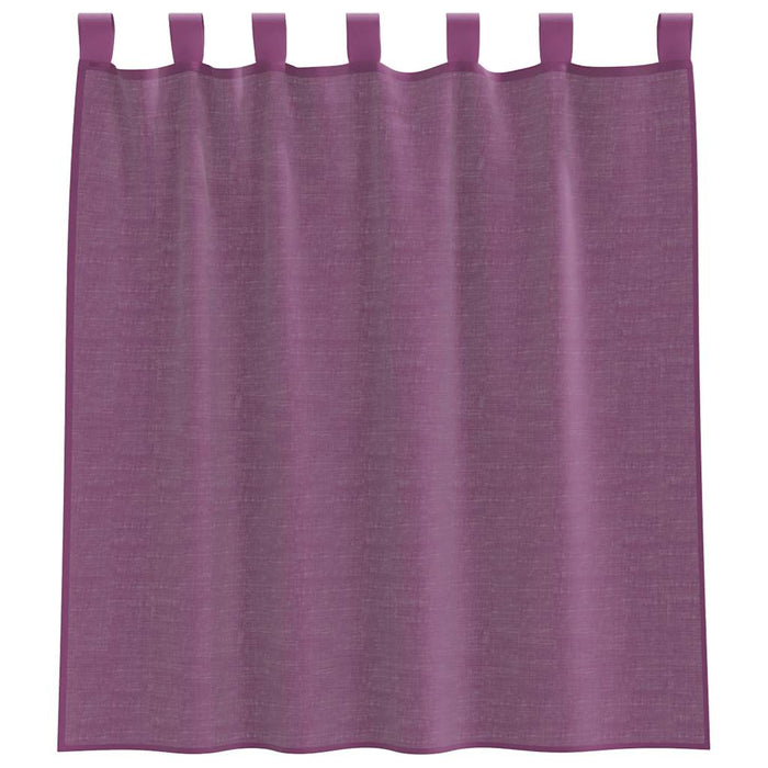 Perdele Voile cu Bucle 2 buc Violet 140x140 cm - WALTI WALTI