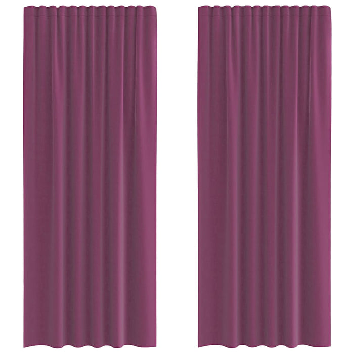Perdele Voile cu Bucle 2 buc Violet 140x225 cm - WALTI WALTI