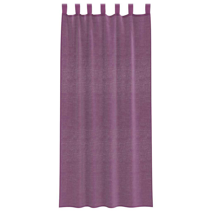 Perdele Voile cu Bucle 2 buc Violet 140x245 cm - WALTI WALTI