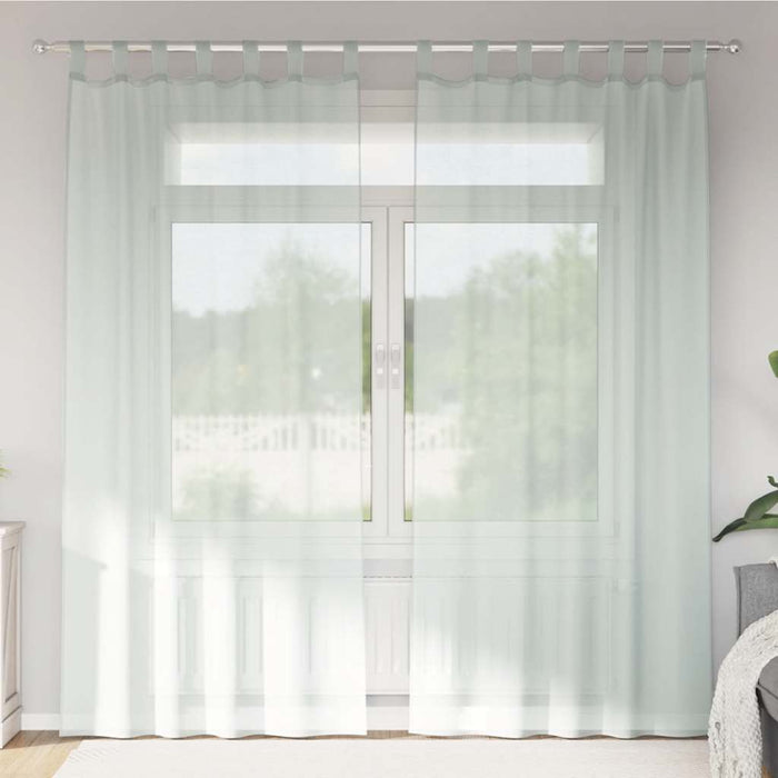 Perdele voal cu bucle 2 buc Gri deschis 140x225 cm - WALTI WALTI
