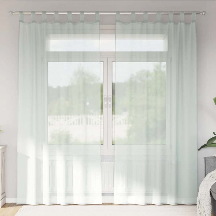 Perdele Voile cu Bucle 2 buc Gri deschis 140x245 cm - WALTI WALTI