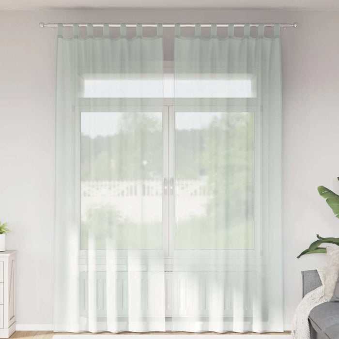 Perdele voal cu bucle 2 buc Gri deschis 140x260 cm - WALTI WALTI