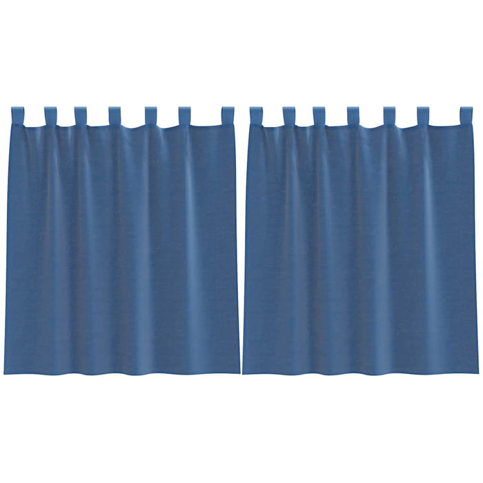 Perdele Voile cu Bucle 2 buc Albastru Regal 140x140 cm - WALTI WALTI