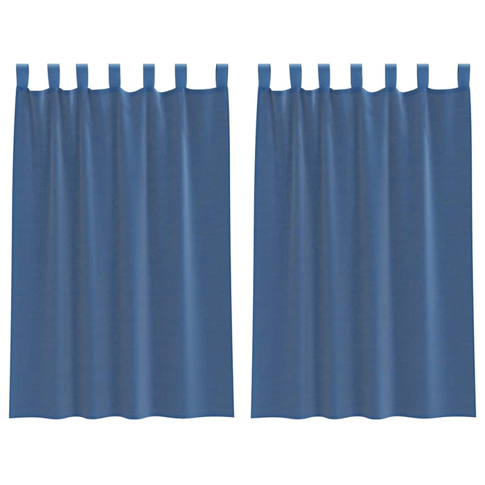 Perdele voal cu bucle 2 buc Albastru regal 140x175 cm - WALTI WALTI
