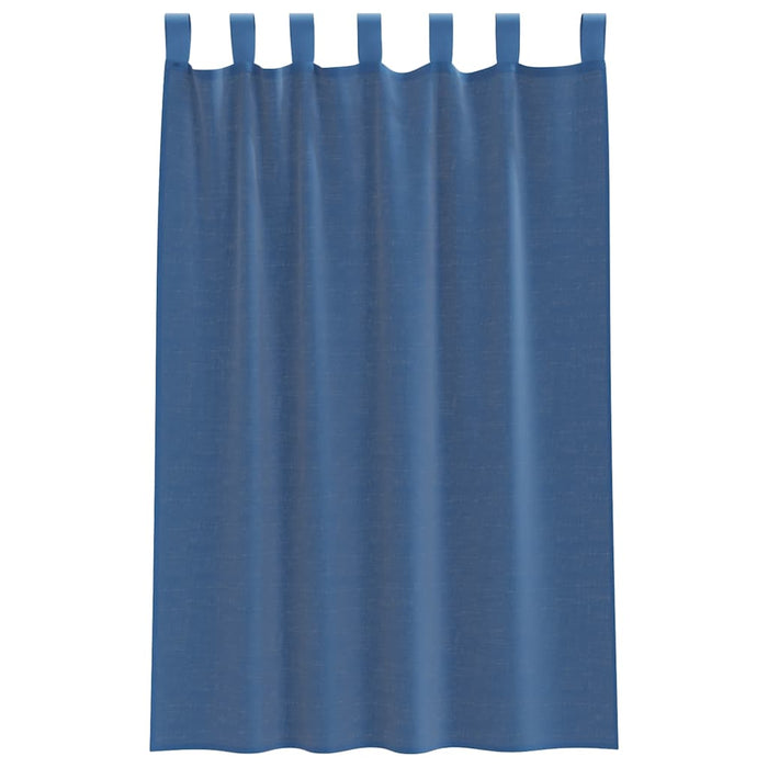 Perdele voal cu bucle 2 buc Albastru regal 140x175 cm - WALTI WALTI
