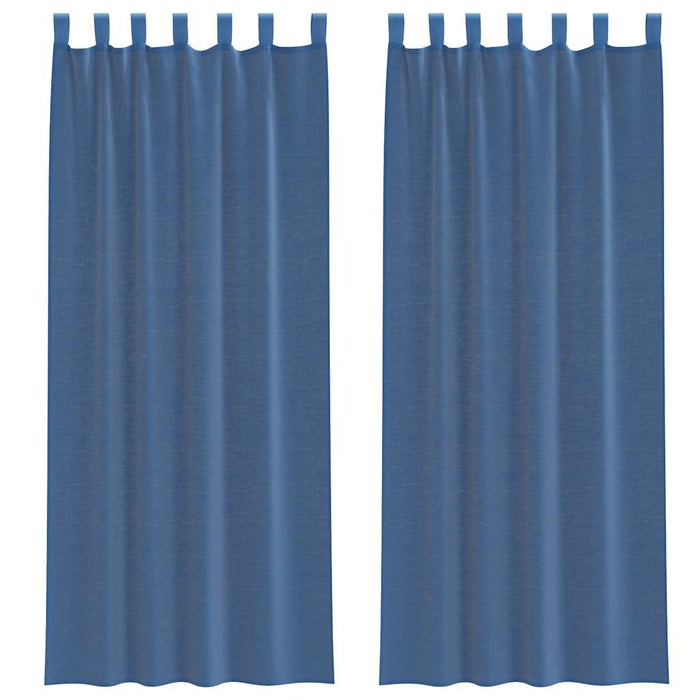 Perdele Voile cu Bucle 2 buc Albastru Regal 140x260 cm - WALTI WALTI