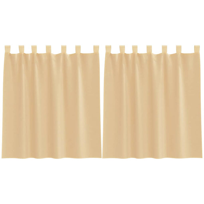 Perdele Voile cu Bucle 2 buc Nisip 140x140 cm - WALTI WALTI