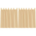 Perdele Voile cu Bucle 2 buc Nisip 140x140 cm - WALTI WALTI