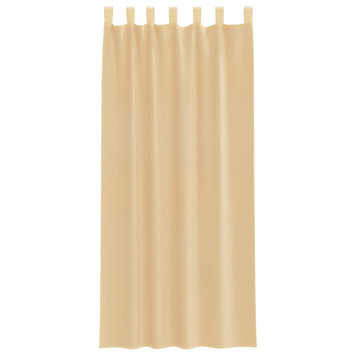 Perdele Voile cu Bucle 2 buc Nisip 140x245 cm - WALTI WALTI