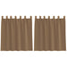Perdele voal cu bucle 2 buc, maro deschis, 140x140 cm - WALTI WALTI