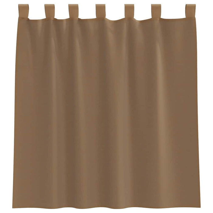 Perdele voal cu bucle 2 buc, maro deschis, 140x140 cm - WALTI WALTI