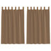 Perdele voal cu bucle 2 buc, maro deschis, 140x175 cm - WALTI WALTI