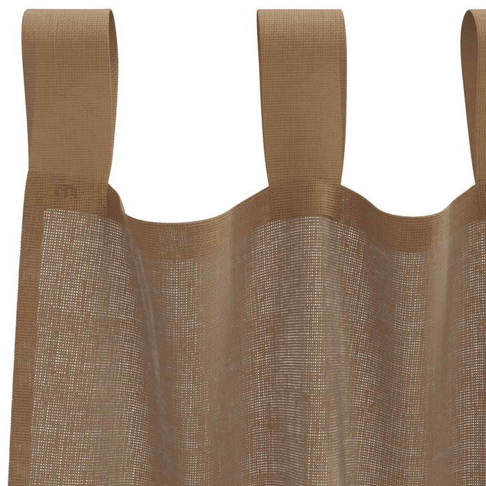 Perdele voal cu bucle 2 buc, maro deschis, 140x175 cm - WALTI WALTI
