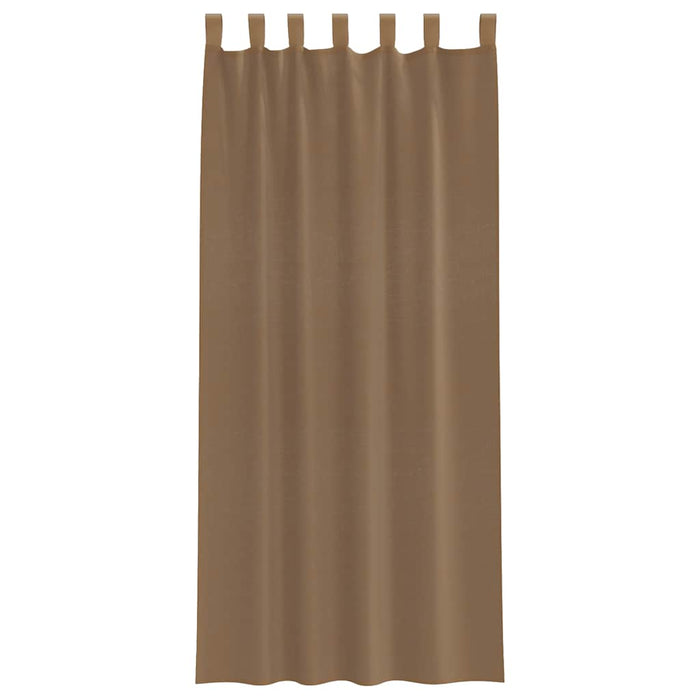 Perdele voal cu bucle 2 buc, maro deschis, 140x225 cm - WALTI WALTI