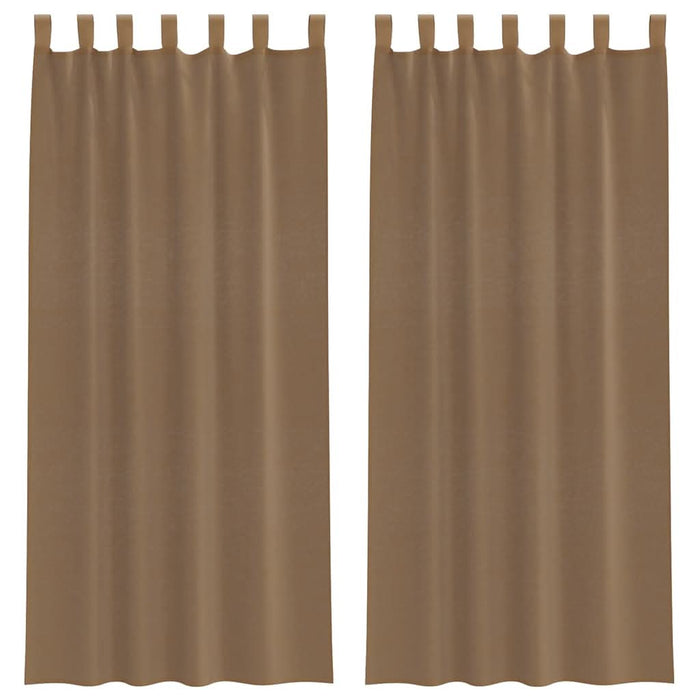 Perdele voal cu bucle 2 buc, maro deschis, 140x245 cm - WALTI WALTI