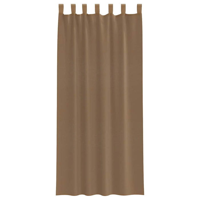 Perdele voal cu bucle 2 buc, maro deschis, 140x245 cm - WALTI WALTI