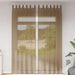 Perdele Voile cu Bucle 2 buc Maro Deschis 140x260 cm - WALTI WALTI