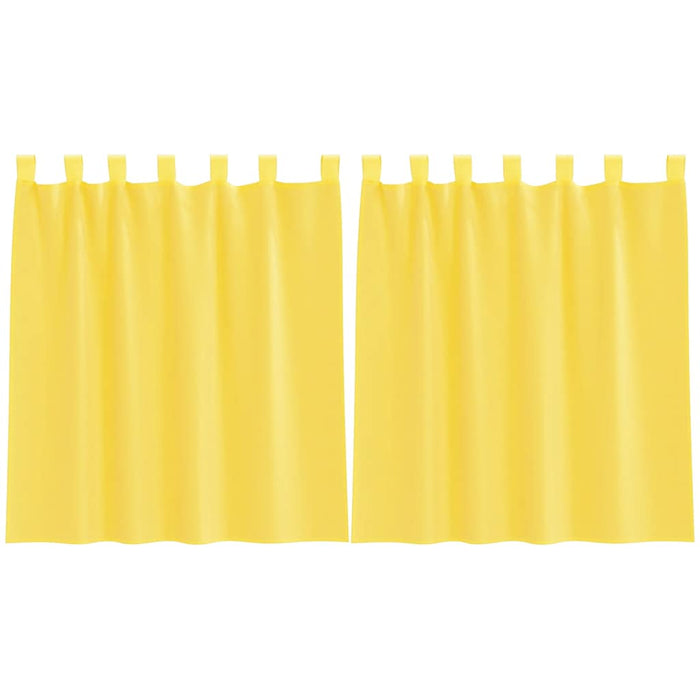 Perdele voal cu bucle 2 buc, galben, 140x140 cm - WALTI WALTI