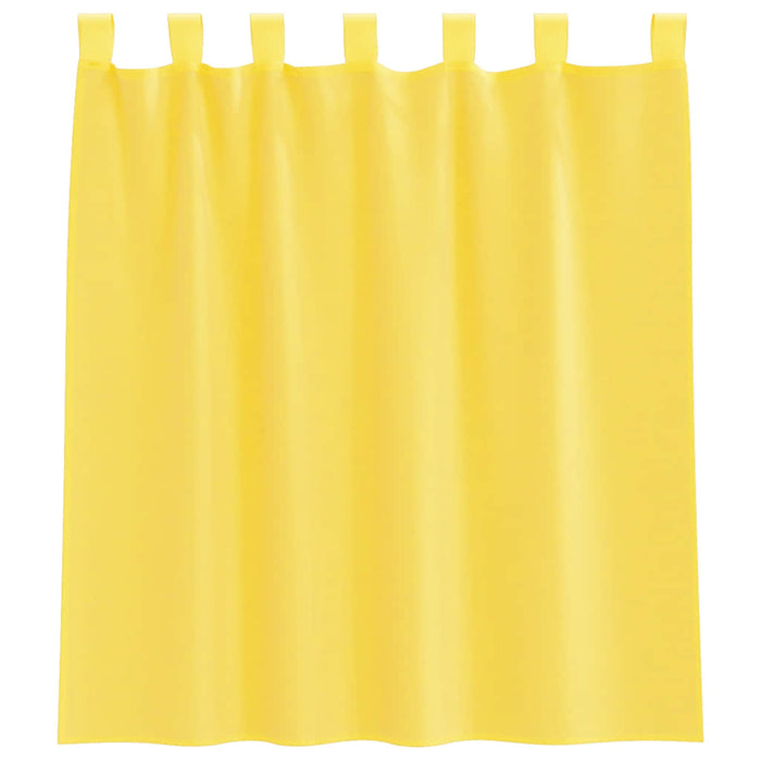 Perdele voal cu bucle 2 buc, galben, 140x140 cm - WALTI WALTI