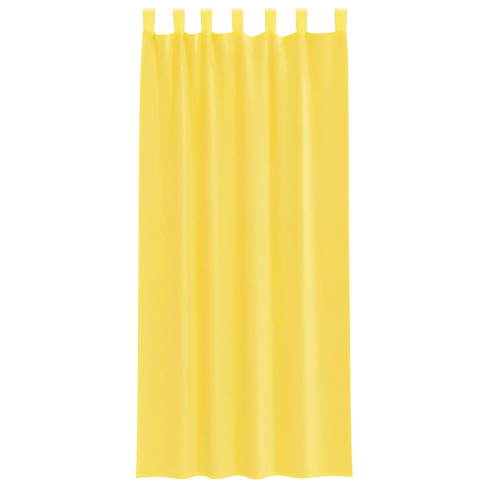 Perdele voal cu bucle 2 buc, galben, 140x225 cm - WALTI WALTI
