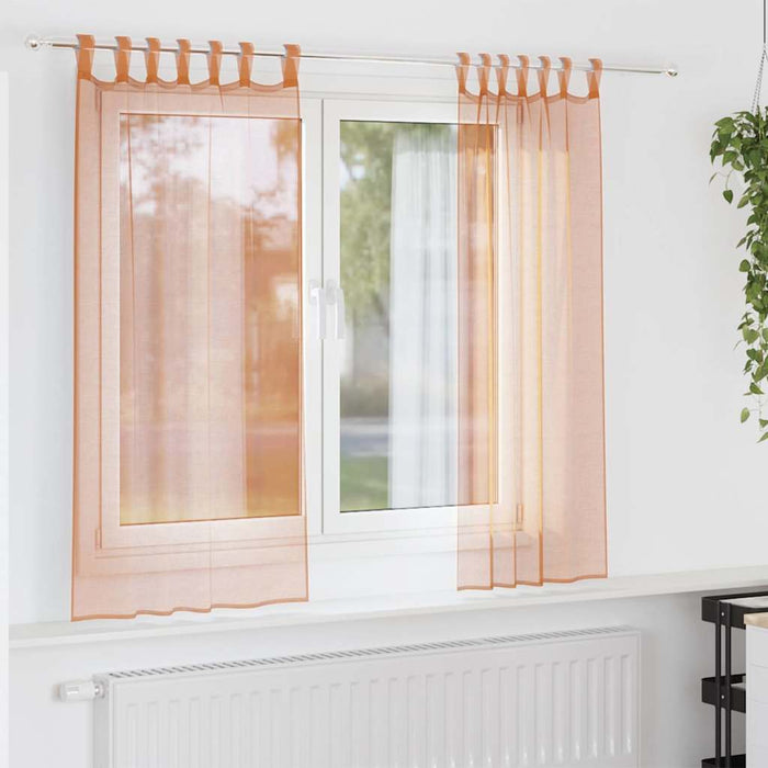 Perdele Voile cu Bucle 2 buc Terracota 140x175 cm - WALTI WALTI