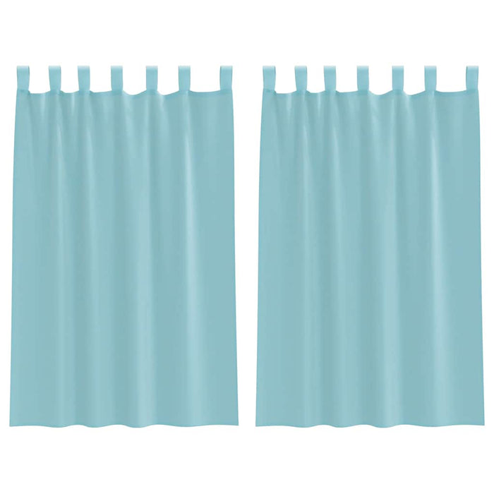 Perdele Voile cu Bucle 2 buc Turcoaz 140x175 cm - WALTI WALTI