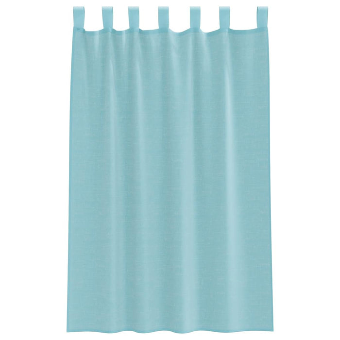 Perdele Voile cu Bucle 2 buc Turcoaz 140x175 cm - WALTI WALTI