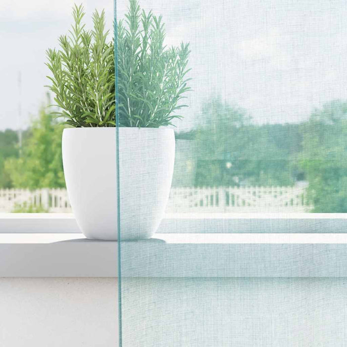 Perdele Voile cu Bucle 2 buc Turcoaz 140x225 cm - WALTI WALTI