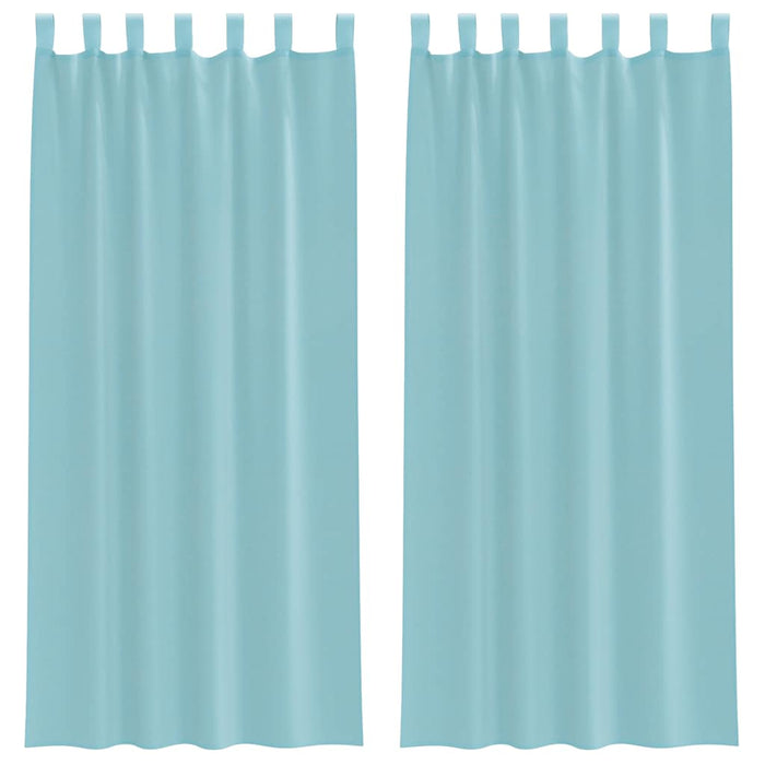 Perdele Voile cu Bucle 2 buc Turcoaz 140x245 cm - WALTI WALTI