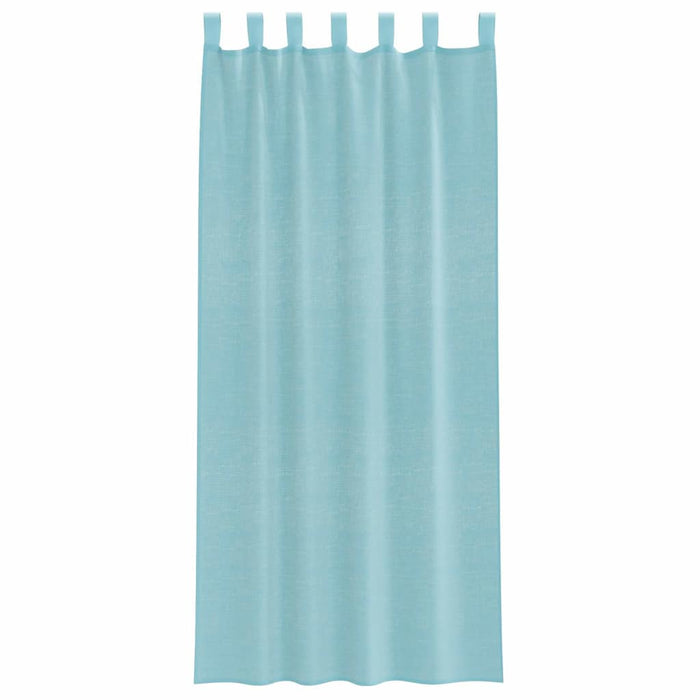 Perdele Voile cu Bucle 2 buc Turcoaz 140x245 cm - WALTI WALTI
