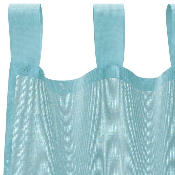 Perdele Voile cu Bucle 2 buc Turcoaz 140x245 cm - WALTI WALTI