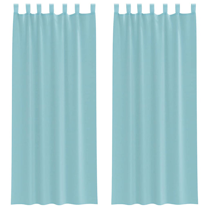 Perdele Voile cu Bucle 2 buc Turcoaz 140x260 cm - WALTI WALTI